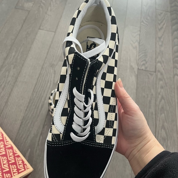 Vans Checkerboard Old Skool Sneakers - Black & White primary check VN0A38G1P0S - Picture 9 of 9